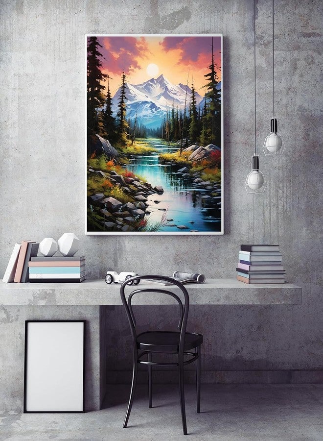 TREXEE DIY 5D Diamond Painting Kits for Adults Beginners & Kids , Mountain Sunset Diamond Art Kit, Diamond Paint By Numbers DIY Full Round Drill Diamond Dot Gem Art Kits for Adults,Home Wall Decor (12x16 inch) Unframed - Image 5